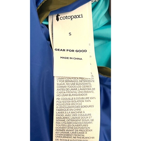 NWT COTOPAXI Kids S Teca Calido Zip Vest Reversible Sleepover Green Blue Orange - Picture 7 of 10
